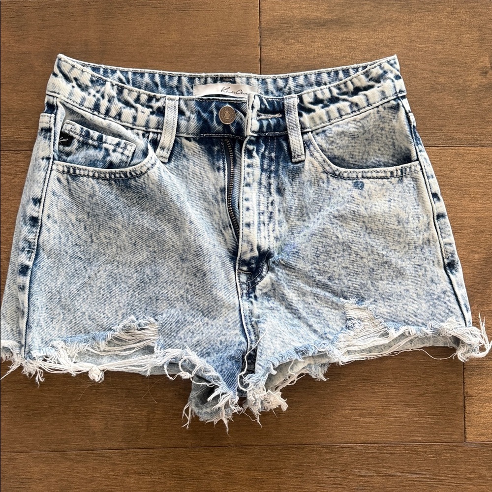 KanCan Light Blue Distressed Jean Shorts